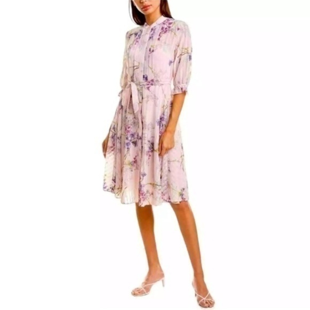 Nanette Lepore Pink Floral Midi Dress